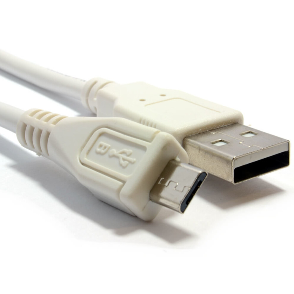 kenable HQ Shielded USB 2.0 A To MICRO B Data and Charging Cable WHITE 5m