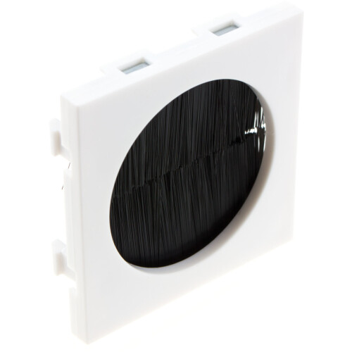 kenable kenable Brush Filled Circle Aperture Blank for Wall Face Plate Cable Tidy Module