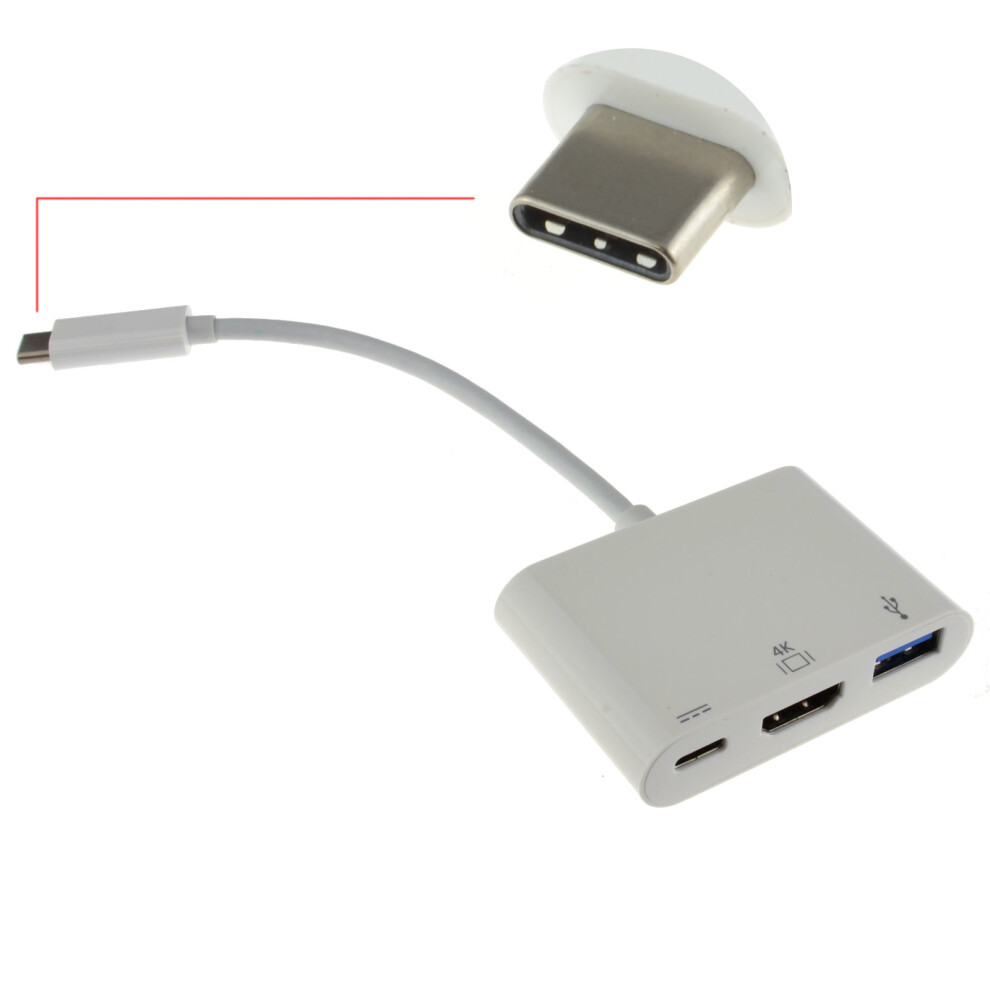 kenable USB 3.1 Type C to HDMI USB Adapter & Type C Host with PD Function 15cm