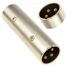 XLR Male Plug To Plug Metal Joiner Coupler Adapter