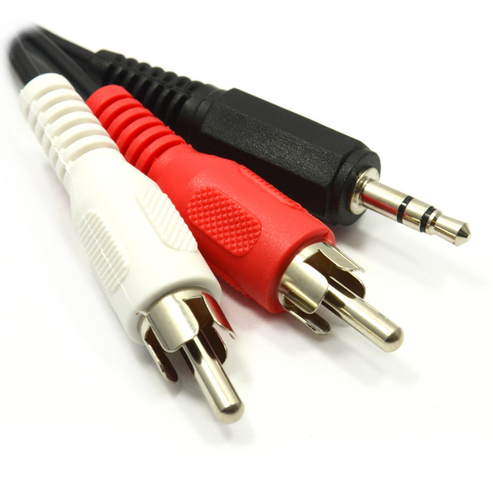 kenable Pro Signal 3.5mm Stereo Jack to 2 x Phono Plugs Audio Cable 0.5m 50cm