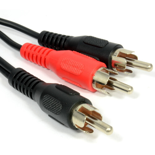 kenable RCA Phono Plug to Twin Phono Plugs Splitter/Combiner Cable 0.5m 50cm
