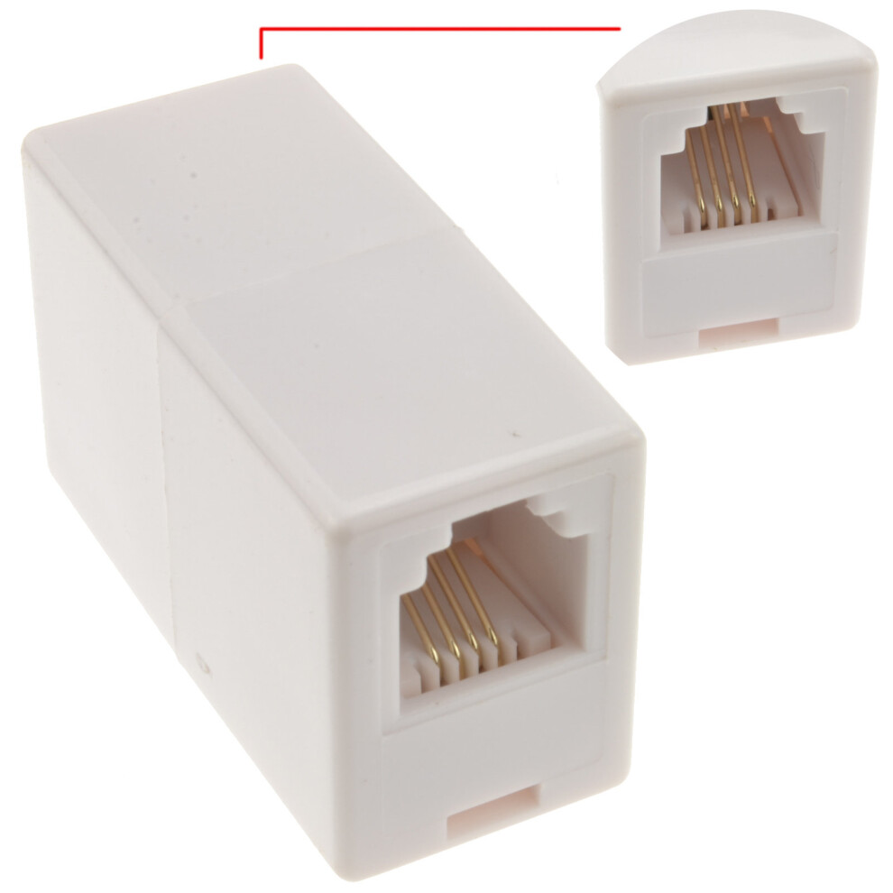 kenable RJ11 to RJ 11 6P4C Coupler for ADSL Phone Cables