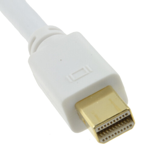 kenable kenable Mini DisplayPort Thunderbolt to DVI D Male Plug White Cable 0.5m 1