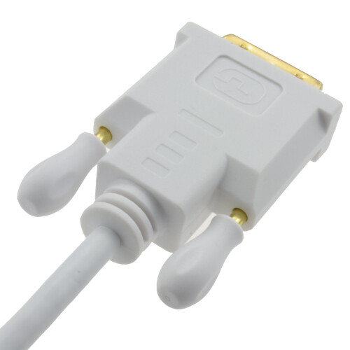kenable kenable Mini DisplayPort Thunderbolt to DVI D Male Plug White Cable 0.5m 2