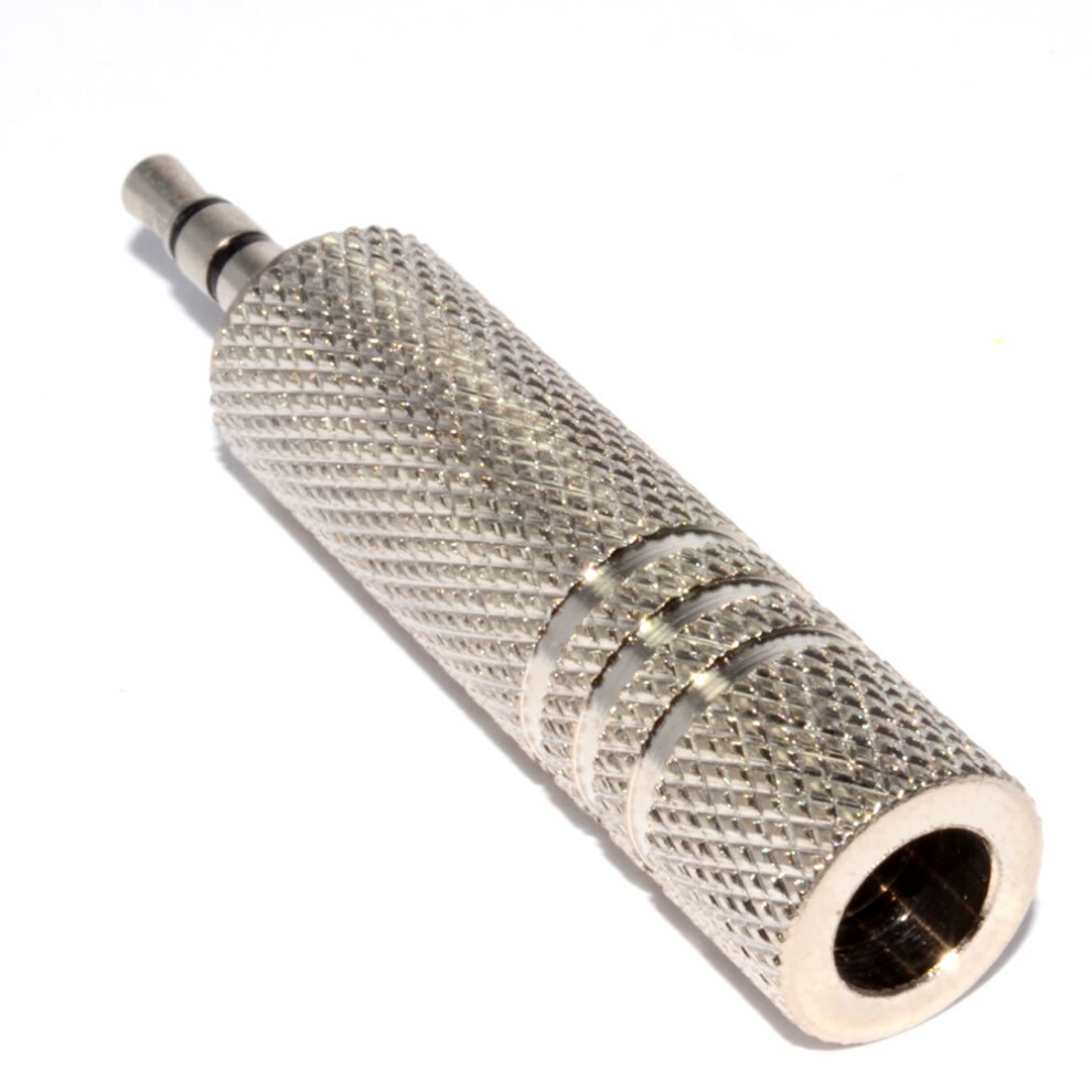 Kenable 6.35Mm Stereo Jack Socket To 3.5Mm Stereo Jack Plug Adapter Metal