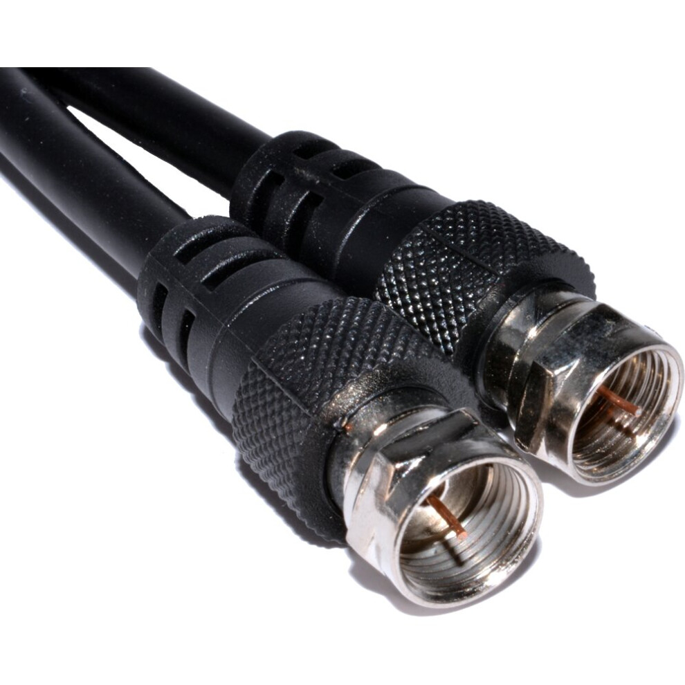 Kenable Satellite Virgin F Type Screw Connector Plug 75 Ohm Rg59 Aerial Cable 0.5M