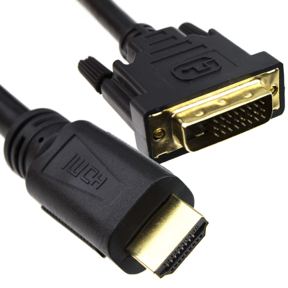 kenable DVI D 24+1pin Male to HDMI Digital Video Cable Lead GOLD 20m