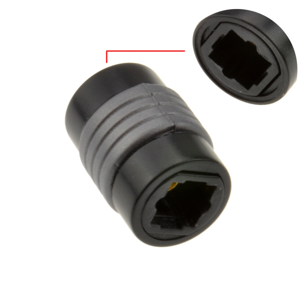 Tos Link Digital Optical Cable Coupler Extension Adapter Black/Silver 5055383454051