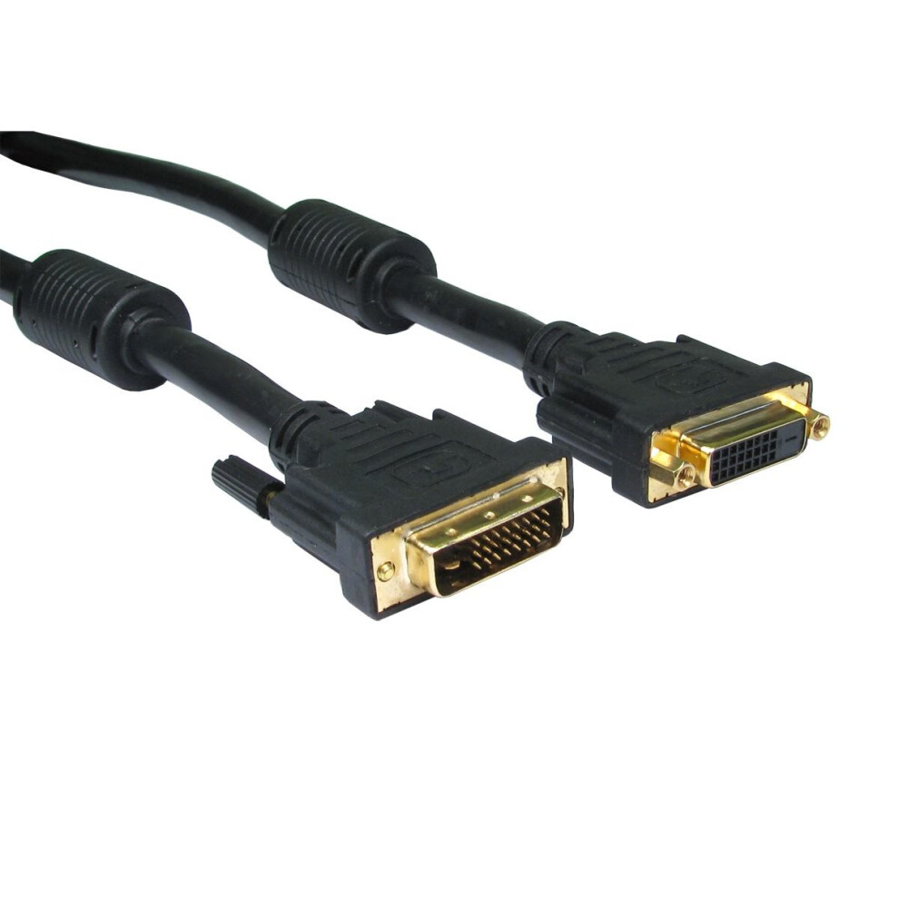 kenable DVI D 24+1 Male to Female Dual Link Gold Extension Cable 2m