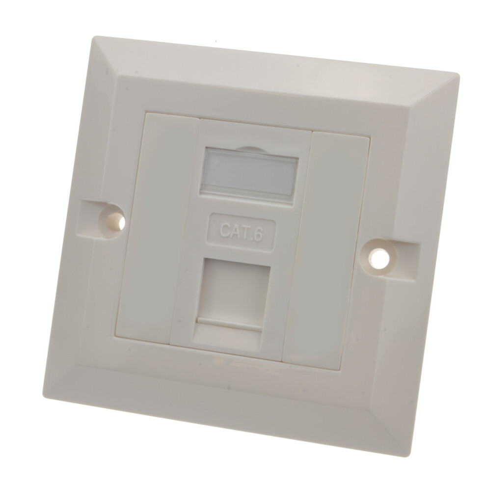 Kenable Rj45 Face Plate Wall Sockets Cat6 Single 1 Port With Keystones Jacks