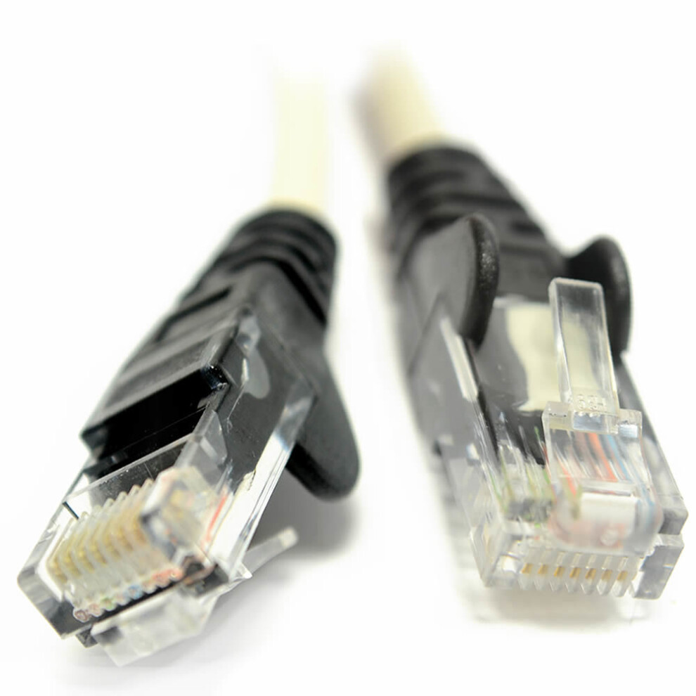 kenable Network Cat 5E CCA Crossover Cable Connect Two PCs Together 1m