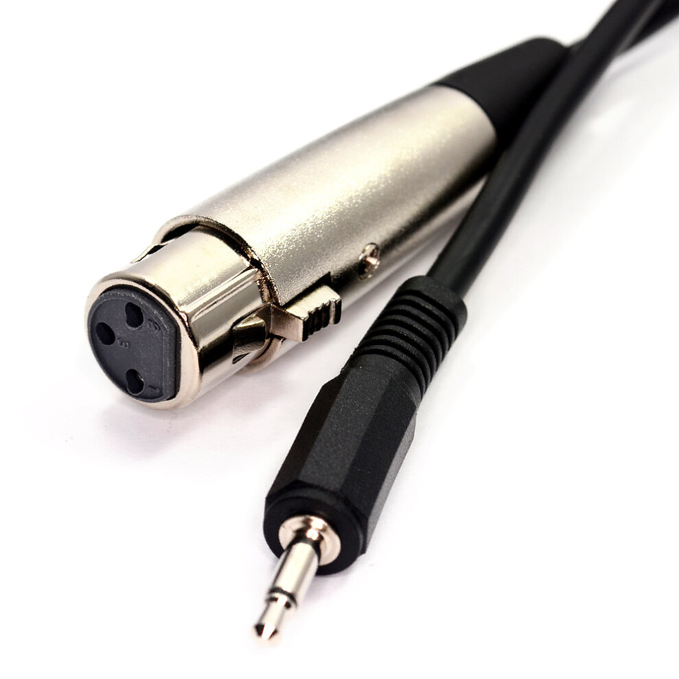 kenable 3.5mm Mono Jack  PC Laptop  to XLR Female  Mixer Speaker  Cable 1m