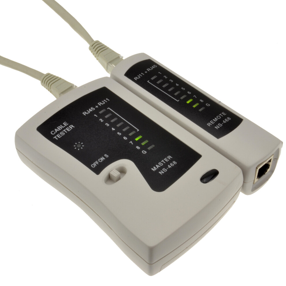 Lan Network Cable Tester For Rj45 Ethernet & Rj11/Rj12 Adsl Leads 5055383463923