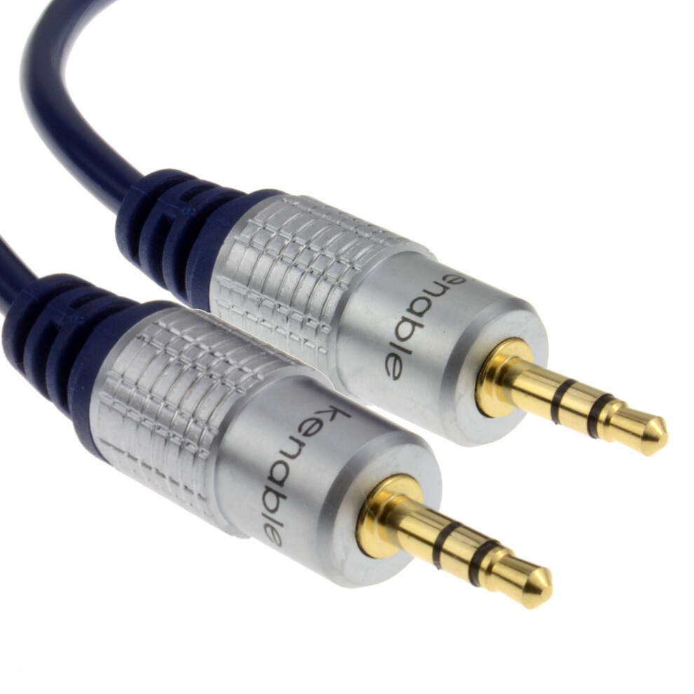 kenable Pure HQ OFC Shielded 3.5mm Stereo Jack to Jack Cable Gold  5m