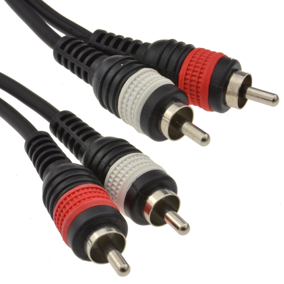Pulse Rca Male Phono Plug To Phono Shielded Audio Cable 0.3M 30Cm 5055383465194