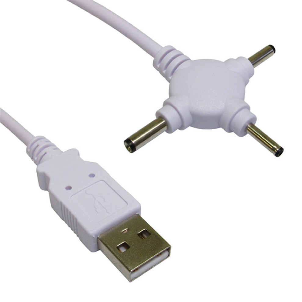 kenable Triple Head USB Power Cable DC 2.5mm 3mm & 3.5mm DC Jack 1.5m