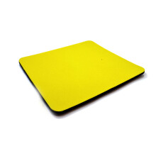 kenable Yellow Mouse Mat - 6mm Foam Backed, Non-Slip Cloth Pad for Optical & Laser Mice (24.5 x 22 cm) - Product Code 286
