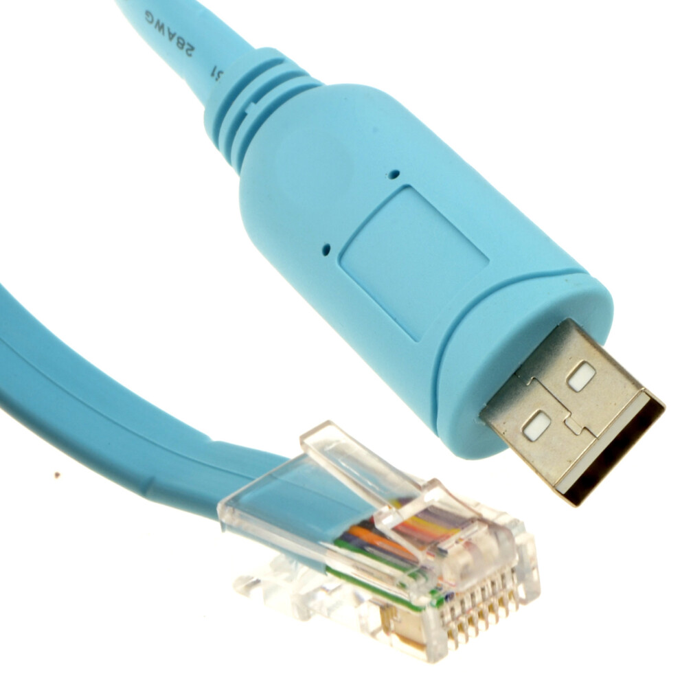 Kenable Usb To Rj45 Ethernet Console Cable Ftdi Chip Cisco Compatible 1.8M