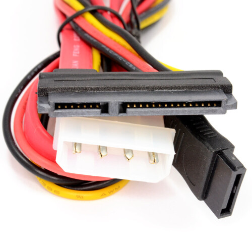 kenable kenable SATA 1.5GB s & 3Gb s Serial Combo Data & Power Cable 0.5m 1
