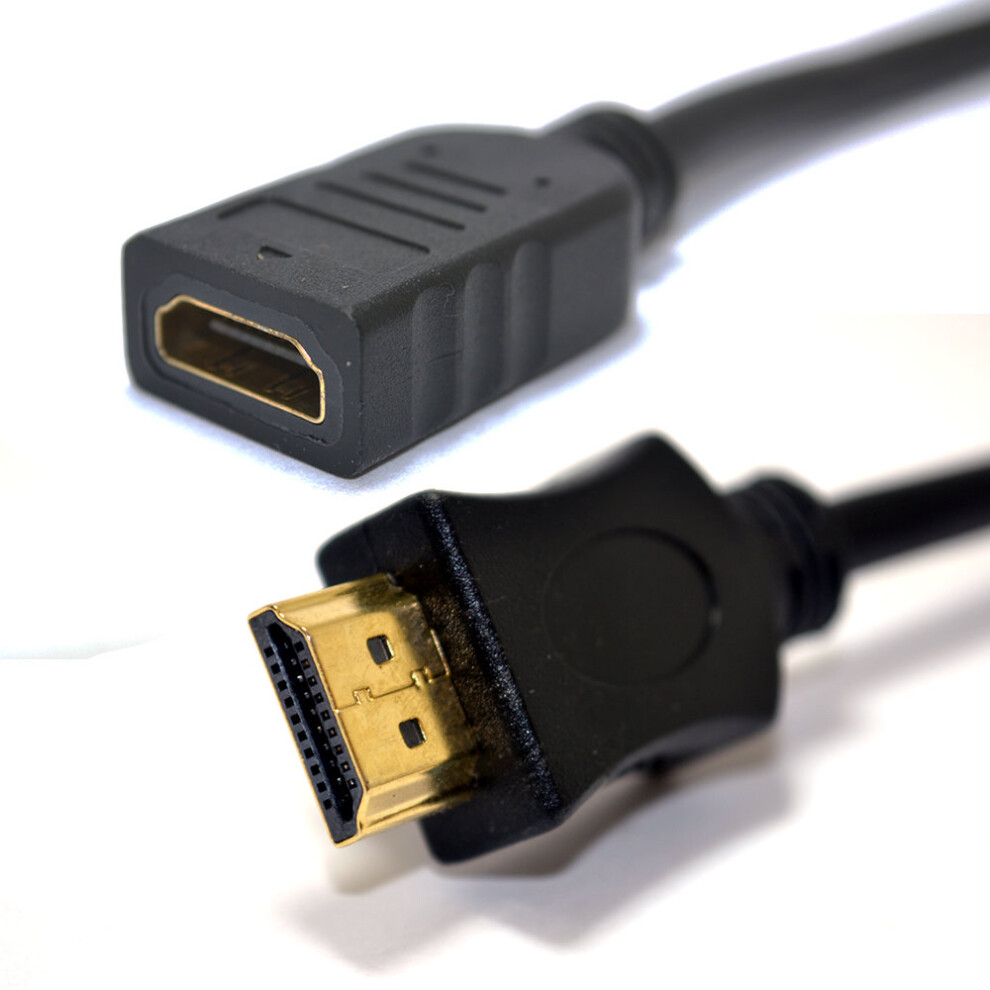 Kenable Men's Hdmi 1.4 High Speed 3D Tv Extension Lead To Fe Cable 0.25M