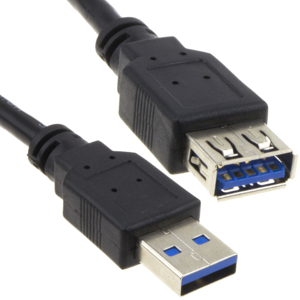 Kenable Usb 3.0 Superspeed 24Awg High Speed Extension Cable - Type A Male To Female, 1M (10246) Black
