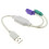 kenable USB to Dual PS2 Active Adapter Keyboard & Mouse Cable Lead 3