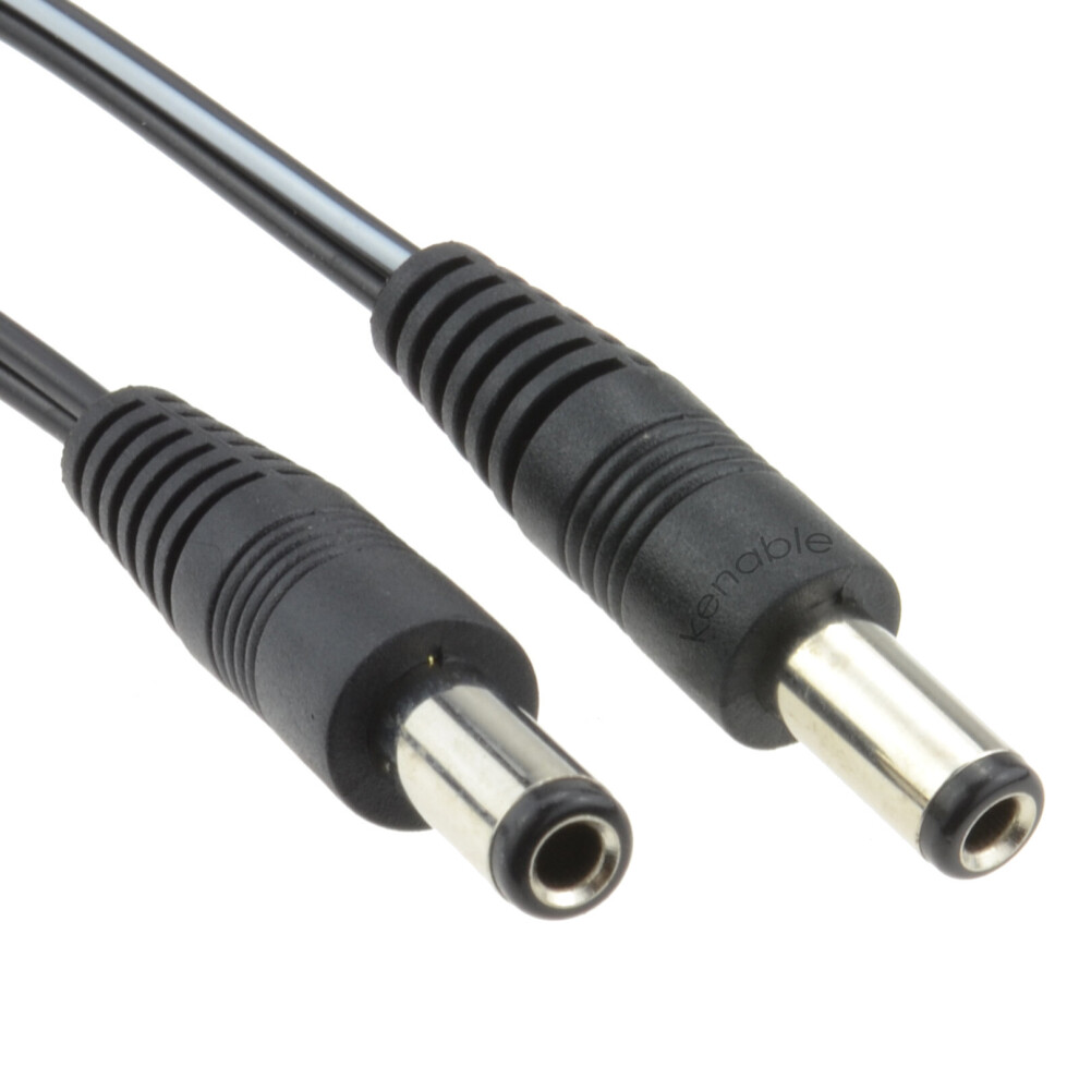 kenable 2.5mm x 5.5mm DC Connector Lead Male to Male Power Cable 0.5m