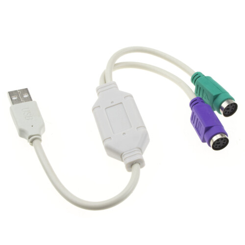 kenable USB to Dual PS2 Active Adapter Keyboard & Mouse Cable Lead