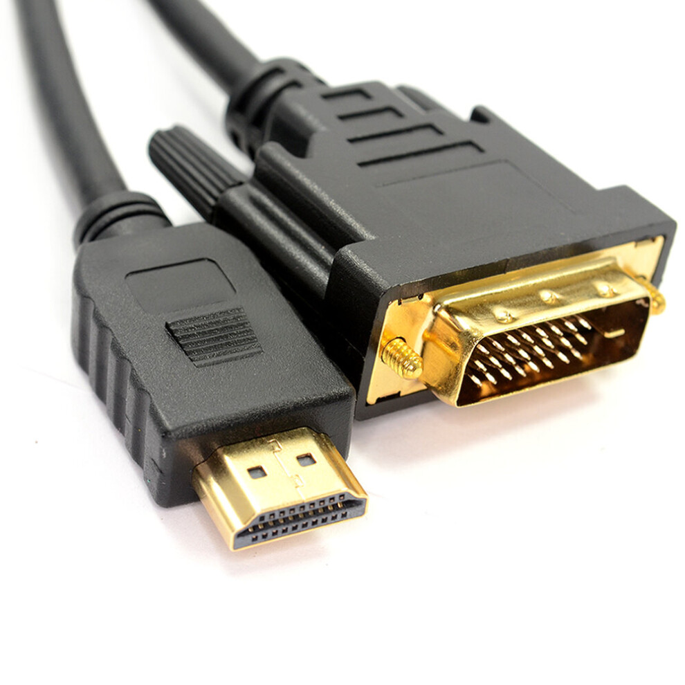 kenable DVI D 24+1pin Male to HDMI Digital Video Cable Lead GOLD  1m