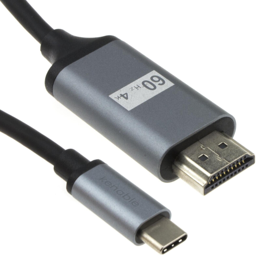 Kenable Encab Usb 3.1 Type C To Hdmi Lead 4K 60Hz Uhd Cable Adapter Black 1.8M