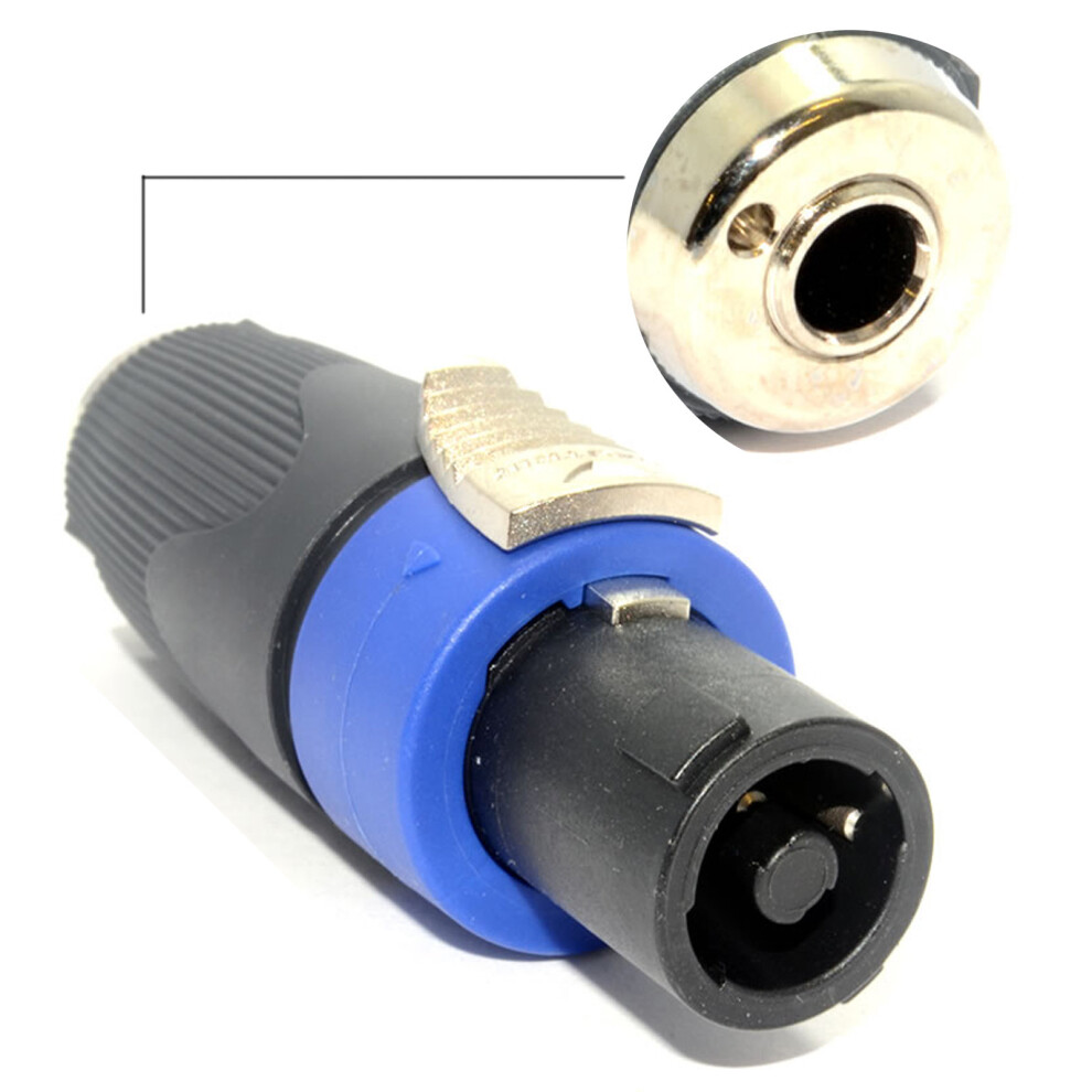 Speakon PA Speaker System Male Plug to 6.35mm 1 4 Jack Socket Adapter