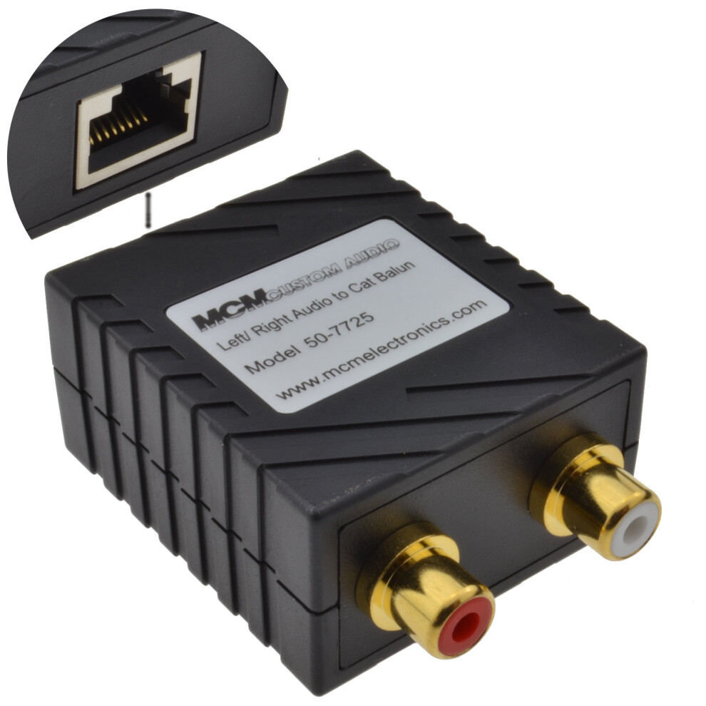 kenable Audio Sender Over LAN Cat5 Ethernet Cable Phono RCA Extender 150m