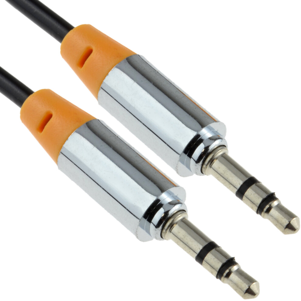 Kenable Men's Orange Pro Metal 3.5Mm Jack To Stereo Audio Cable Lead 1M