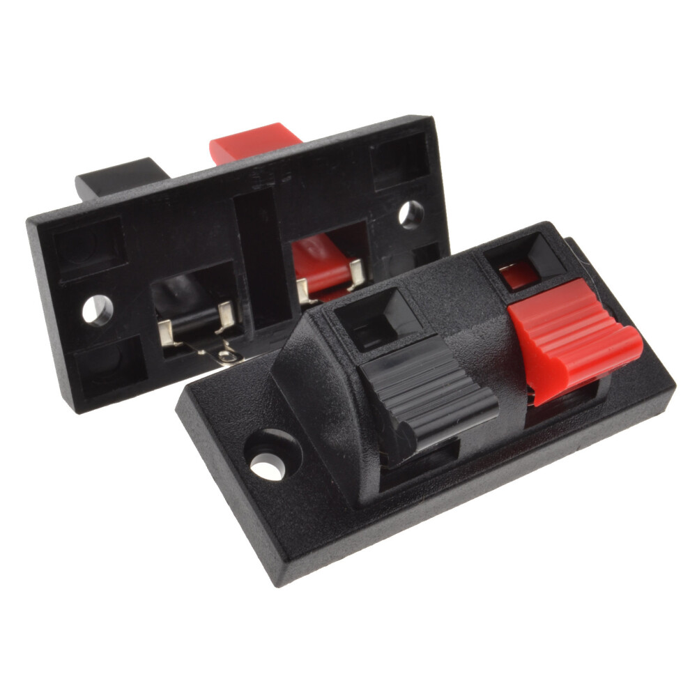 Kenable And Spring Loaded Solder Terminal For Hifi Or Loud Speakers Red/Black