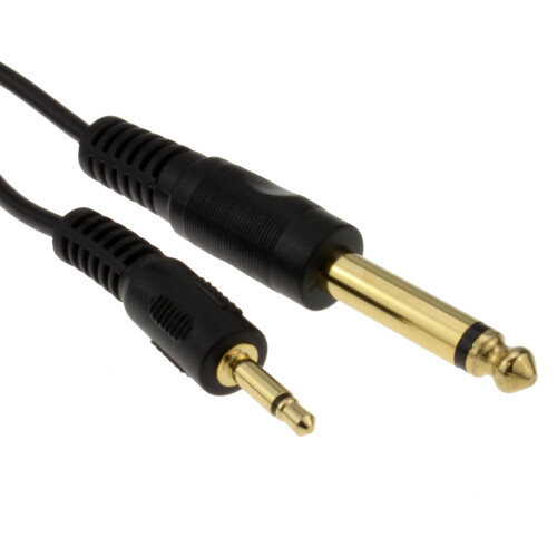 kenable 3.5mm MONO Jack Plug to 6.35mm MONO Jack Plug Audio Cable 1m