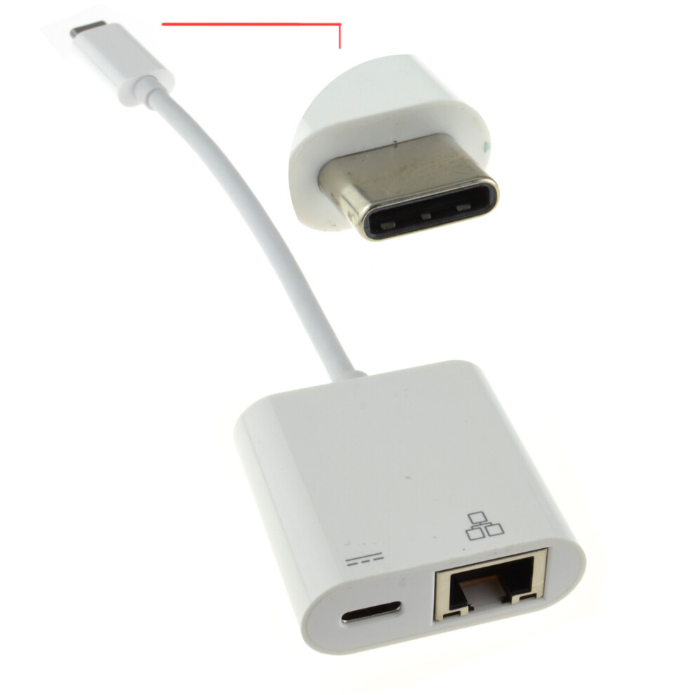 kenable USB 3.1 Type C Male to RJ45 Gigabit Network Ethernet Socket with PD