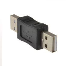 kenable USB 2.0 A Male to A Male Adapter Joiner Coupler - Essential USB A-to-A Connector, Black (8612)