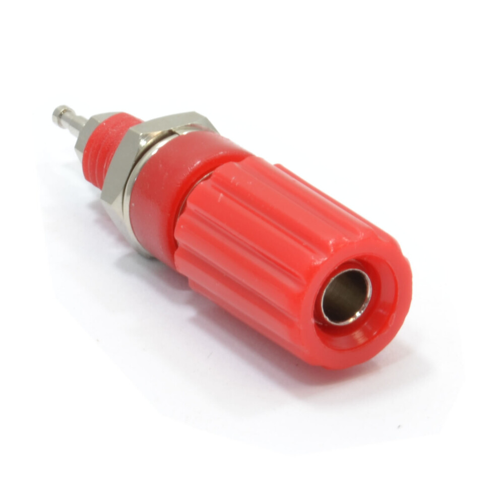 kenable Panel Mount Banana Plug Speaker Audio Solder Terminal Post Red 4mm