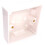 kenable Surface Mount Back Box Pattress Box 1 Gang 25mm White 1