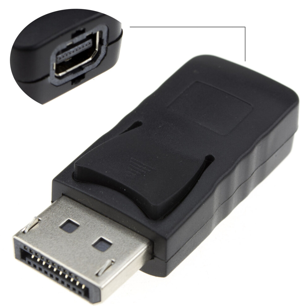 kenable Mini DisplayPort Socket to DisplayPort Male Video Converter Adapter