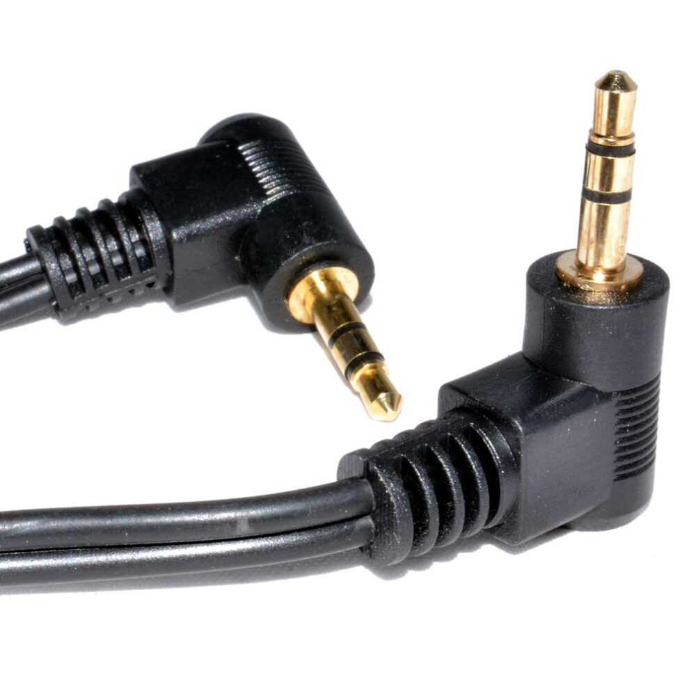 kenable 3.5mm Dual Right Angle Male Jack to Jack Stereo Audio Cable  1m