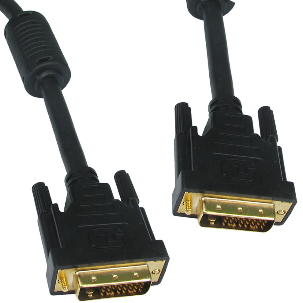 kenable DVI D Dual Link with Ferrite Cores Male to Male Cable Gold 10m