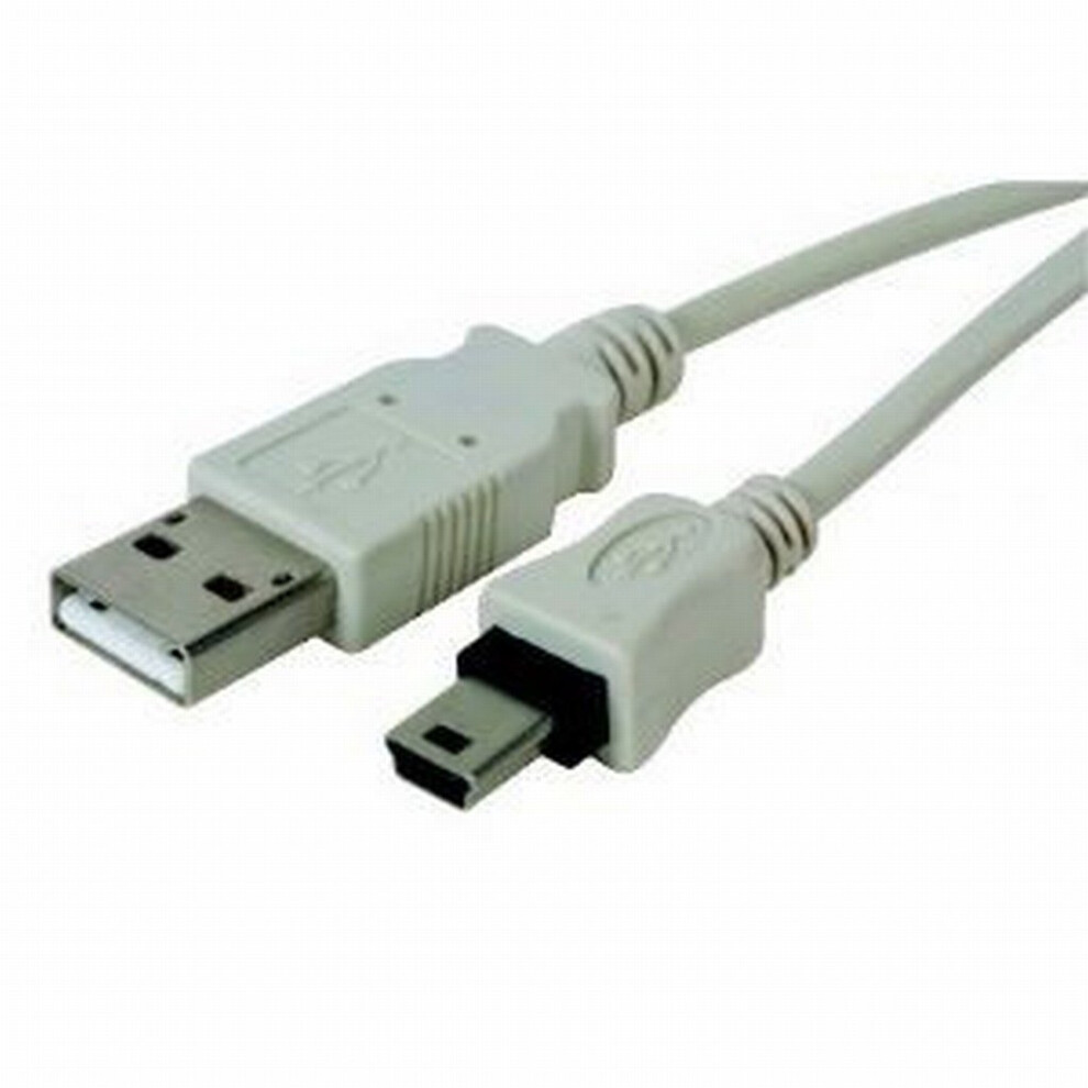 Kenable Usb 2.0 Certified Shielded A To Mini-B 5 Pin Data & Power Cable 1.8M