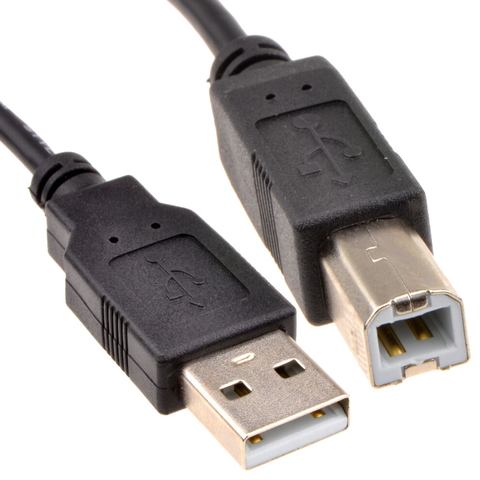 kenable USB 2.0 24AWG High Speed Cable Printer Lead A to B BLACK  1.8m