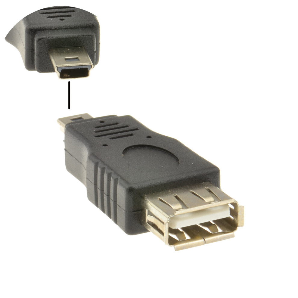kenable USB 2.0 A Type Female Socket to USB MINI 5 Pin Plug Male Adaptor