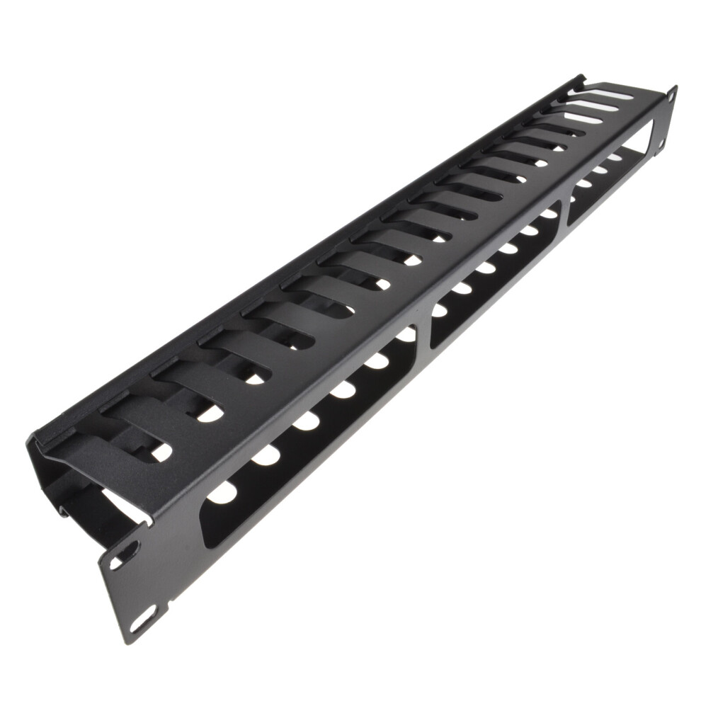 kenable 1U 19 Inch Data Comms Network Cabinet Cable Management Bar with Vents