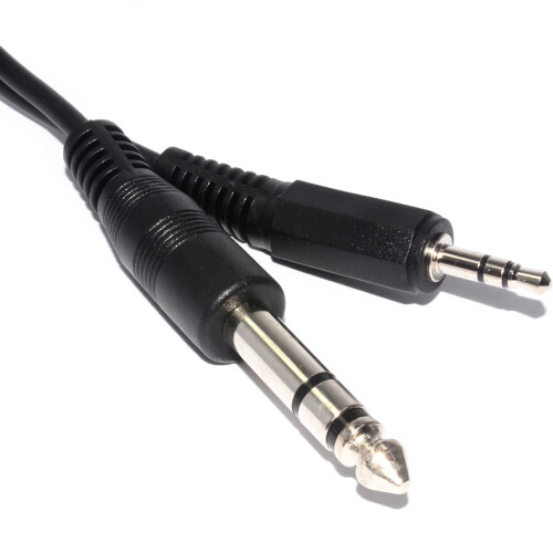kenable 6.35mm Stereo Jack Plug to 2.5mm Stereo Jack Plug 1.8m