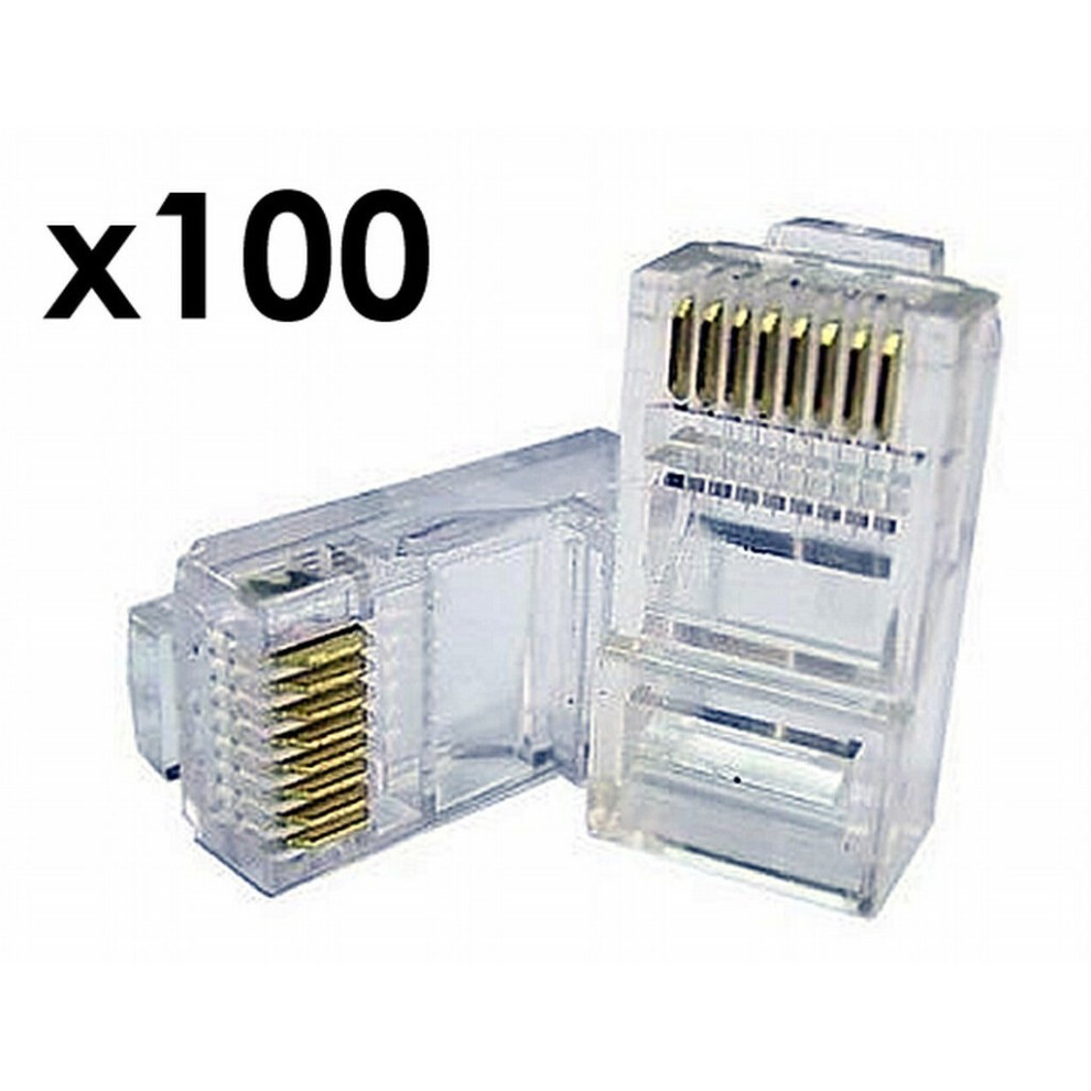 kenable RJ45 Cat5e Ethernet LAN Crimps Ends for Networks [100 Pack]