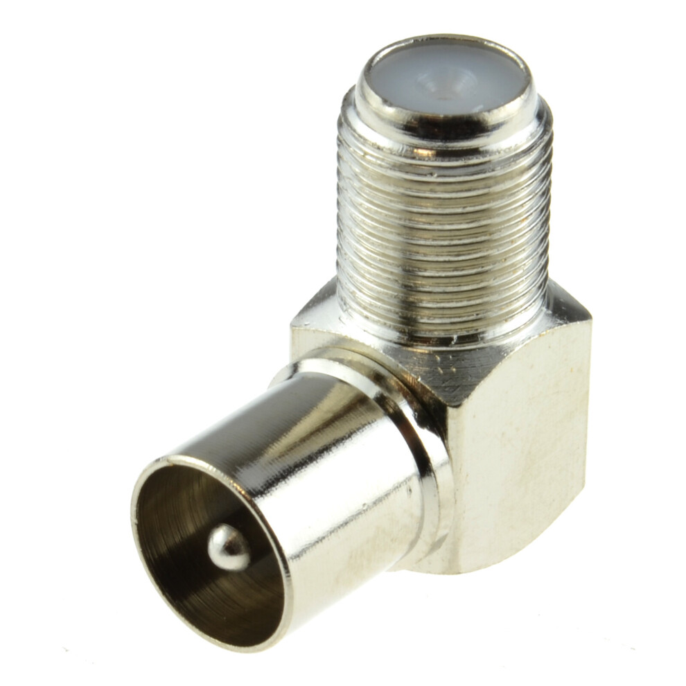 Kenable Right Angle Satellite F Type Screw Female To Rf Male Socket Adapter